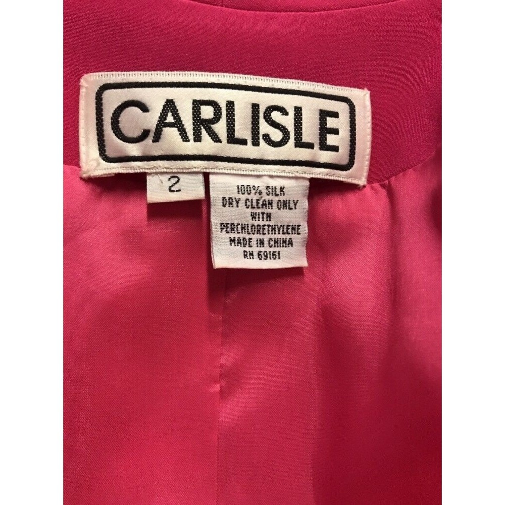 Carlisle Women's Blazer 100% Silk 4 Button Fully Lined Pink Size 2 - Picture 9 of 10